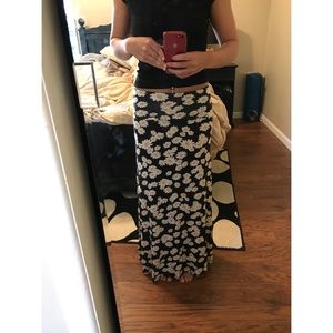 Fold over maxi skirt